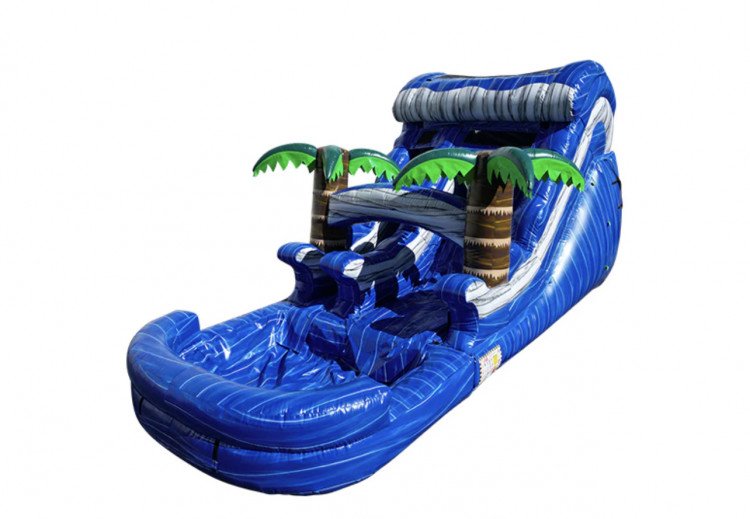 14ft Blue Splash Water Slide