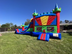 Colorful Castle Bounce House Combo (DRY)