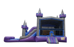 Purple Knight Bounce House Water Slide