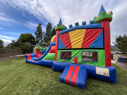 Colorful Castle Bounce House Combo (DRY)