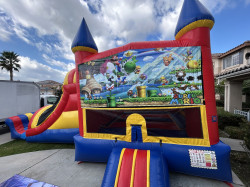 Mario Bros Bounce house with slide
