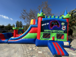 Gamer Bounce House w/ Double slide