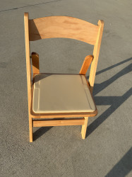 Natural wood resin chair